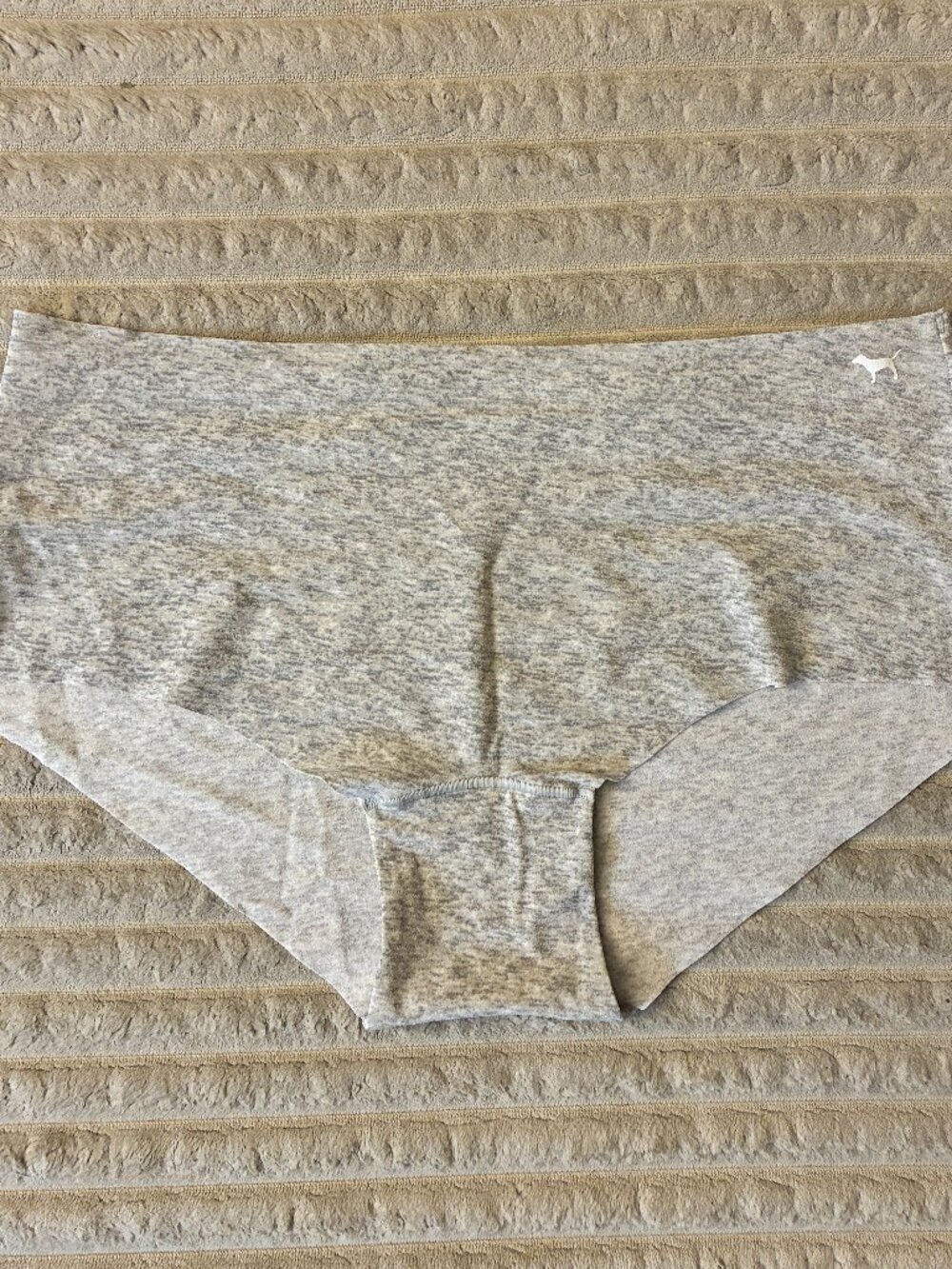 Victoria's Secret PINK No Show Boyshort Panty Stretch Heather Grey Size L